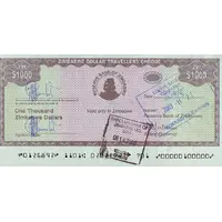 1000 Dollars Travellers Cheque