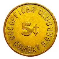 Token - 5 ¢ - Officer Club 366 Combat S Grp Phan Rang Air Base, Vietnam
