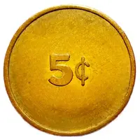 Token - 5 ¢ - Officer Club 366 Combat S Grp Phan Rang Air Base, Vietnam