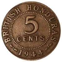 5 Cents - George VI With 'King and Emperor', Nickel-Brass