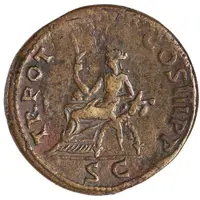 Dupondius - Trajan TR POT COS III P P S C, Abundantia