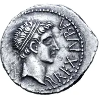 Denarius - Juba II and Ptolemy Caesarea