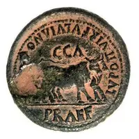 As - Tiberius LVPO II VIR FVLVIANO C C A PRAEF