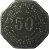 50 Pfennigs - Eitorf Schoeller'sche und Eitorfer Kammgarnspinnerei