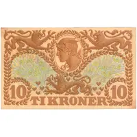 10 Kroner Heilmann type III, overprint, handwritten signature