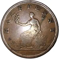1/2 Penny Genuine British Copper