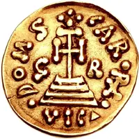 Solidus - Grimoald III and king Charlemagne