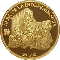 200 Bolívares Independence, Gold