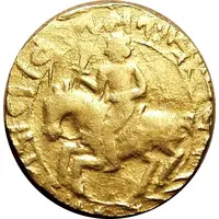 1 Dinar 'Gold 20-ratti'- in the name of Muizz ud-din Muhammad bin Sam 'Muhammad of Ghor'