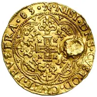 1/2 Rose Noble Countermarked