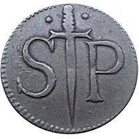 Communion token - 2 Patards Collegiale Saint-Paul
