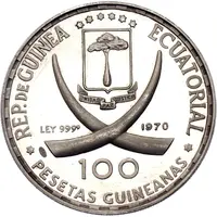 100 Pesetas Guineanas Maja Desnuda