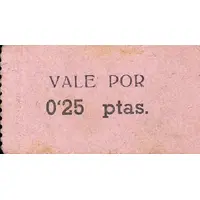 0.25 Pesetas Ontiñena