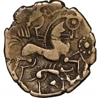 1/2 Stater with boars and beaded ringlet