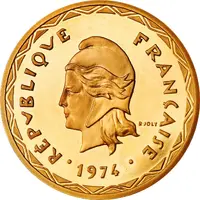 100 Francs Piedfort gold