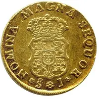 2 Escudos - Fernando VI bust of Felipe V