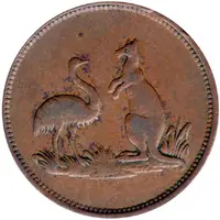 1/2 Penny - G. Hutton Hobart Town, Tasmania