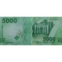 5000 Som 30 Years of National Currency