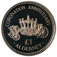 1 Pound - Elizabeth II Coronation Jubilee