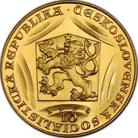 10 Ducats City of Prague, obverse die trial