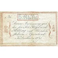 6 Rigsbankskilling - Christian VIII Handelsstederne i Grønland