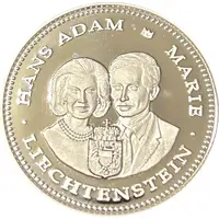Medal - Prince Hans Adam II and Princess Maria Schloss Vaduz