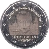 2 Euro - Henri I 25 years of Grand Duke Henri on the throne - Hologram version