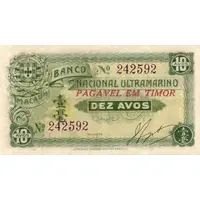 10 Avos Stamp PAGAVEL EM TIMOR over '10 Avos', Macau