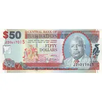 50 Dollars Large striped numeral