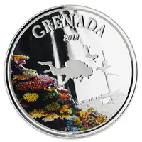 2 Dollars - Elizabeth II Diving Paradise, Colourised