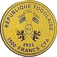 1500 Francs CFA Black Rhinoceros