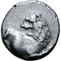 Hemidrachm Dot AΓ Monogram/rooster