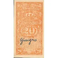 2 Chiao / 20 Cents National Construction and War Resistance Bank