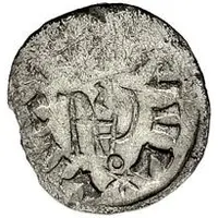 1/4 Siliqua In the name of Justin I and Theoderic, Sirmium, retrograde S with body-less bust