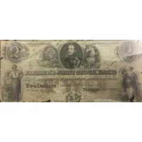 2 Dollars The Farmer's Joint Stock Bank, Second Issue