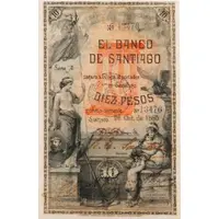 10 Pesos Banco de Santiago
