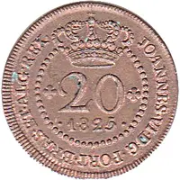 20 Réis - João VI Lisboa mint
