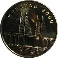 Medal - Orsund Bridge and Ferry Oresund Strait, Denmark-Sweden