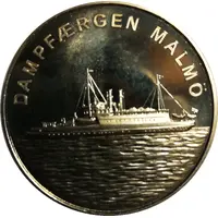 Medal - Orsund Bridge and Ferry Oresund Strait, Denmark-Sweden