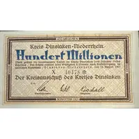 100 000 000 Mark Kreis Dinslaken