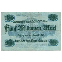 5 000 000 Mark overprint on 20 Mark