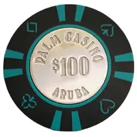 Token/Chip - 100 Dollars - Palm Casino Aruba Casino Chip