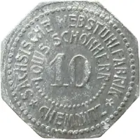 10 Pfennigs - Chemnitz Sächsische Webstuhlfabrik Louis Schönherr