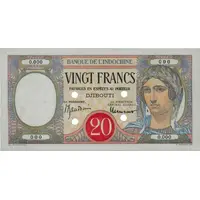 20 Francs Black text