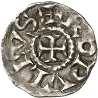 Obol - Rudolf III Lyon mint, temple