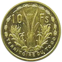 10 Francs Union française Essai