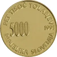 5000 Tolarjev Plebiscite on Independence