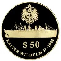 50 Dollars Kaiser Wilhelm ship