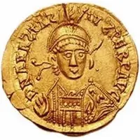 1 Solidus In the name of Anastasius I, Lyon, without monogram