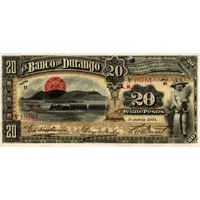 20 Pesos El Banco de Durango